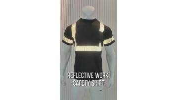 T006 Hi Vis Work Safety Shirt Black