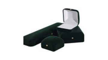 Hanhong custom flocked jewelry packaging box bracelet bracelet earrings packaging box green velvet necklace ring jewelry box1