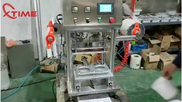 Semi automatic aluminum foil heat sealing machine for plastic jars bottles1