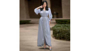 Luxury Dubai Diamonds Abaya Satin Long Dress Women Muslim Islam Clothing Evening Party Gown Ramadan Caftan Marocain Femme Robe1