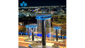 Outdoor creative water curtain waterfall