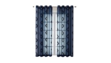Factory Supply New Style Sheer Embroidery Geometric Voile Fabric Tulle Curtain1