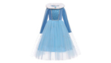 Christmas Long-sleeved Elsa Princess Dress Children Party Dresses Kids Girl Cosplay Autumn And Winter Sequin Double Layer Skirt1