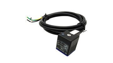 IP67 Waterproof DIN43650A 2P+E Molded Cable Solenoid Valve Coil Connector