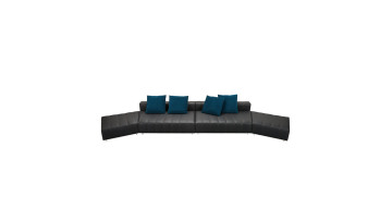 Special shape family hotel vill modular sofa set luxury black genuine leather leisure couch simple furniture factory outlet1