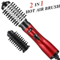 Electric 2 In 1 Hair Dryer Comb Hot Air Blower Brush Rotation Curl Straightener For Long Short Hair Volumizer Fluffy Styler Tool
