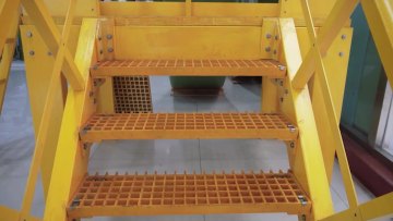 Adjustable Folding ladder and FRP platform and handrail1
