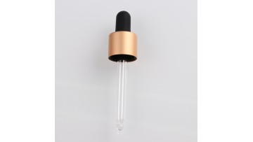 18 415mm matte gold Glass Pipette Dropper
