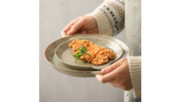 10 Inch Japanese Ceramic Plate - Handmade Sushi Pasta Salad Dinner Plate1