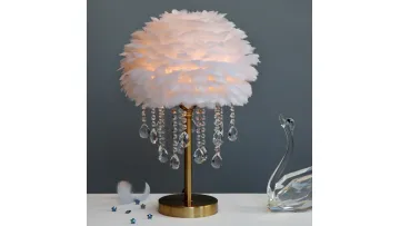 Elegant LED Feather Table Lamp for Romantic Home Decor1