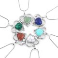 Red Goldstone Love Heart Birthstone Pendant Gemstone Necklaces for Women