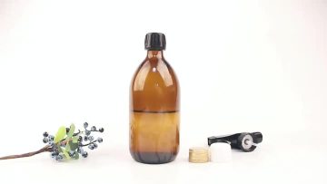 amber glass oral liquid bottle  