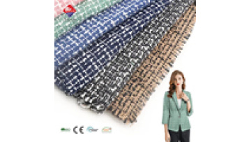 Comfortable Classical 340gsm 100%polyester Woven Tweed Fabrics for Women Clothes and Coat1