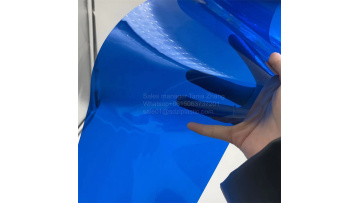 Translucent blue glossy PVC film