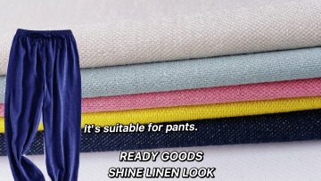 Stock textiles wholesale Nice quality textiles  linen look poly nylon plain rayon jersey knit dress pants fabric for clothing1