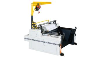 Fully automatic reel changing for continuous paper display