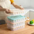 24 Grid Egg Storage Box Food Refrigerator Storage Organizer Kitchen Accessories Egg Holder Fresh Box Dumplings Vegetable