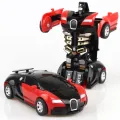 New One-key Deformation Car Toys Automatic Transform Robot Plastic Model Car Funny Diecasts Toy Boys Amazing Gifts Kid Toy