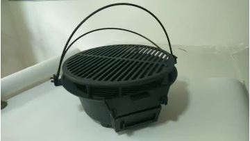 Round 40cm camping cast iron baking charcoal oven bbq grills1