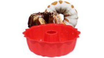 Wholesale European Grade Silicone Bunte Cake pan Non Stick Bakeware Fluted Tube Cake mold1