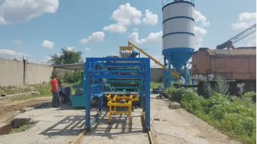 concrete batching plant and brick making machine