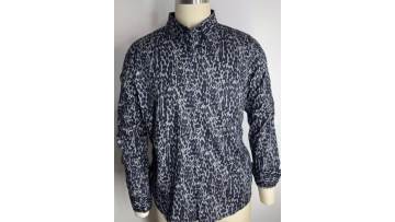 Men's Leopard Print Long Sleeved Shirt