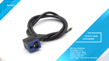 IP67 Waterproof DIN43650A 2P+E Molded Cable Soleno