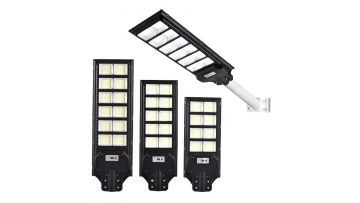 2022 New Solar Street Light, Dusk to Dawn LED Solar Flood Light Outdoor Motion Sensor Lamp With Remote Control & Arm Pole1