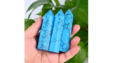 Hot Sale Low Price Raw Crystal Polished Tower Obelisk Blue Turquoise Point for Home Decoration1