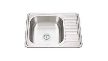 High Quality Modern Under-mount & Top-mount Single Bowl Utility Sink 16 gauge Stainless Steel Kitchen Sink with 2 holes1