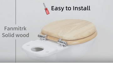 Fanmitrk Toilet seat wood soft cose