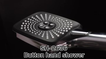 Alcachofa de la ducha Chrome ABS Showerhead Multi 3 Functions Black Shower Hand With Back Jet Clean for Bathroom1