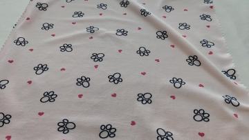 Lovely Design Stretchy Mixed Fabric  Poly92% SP8% Printed Peach Single Jersey Fabric For Baby/Kids Sleepwear1