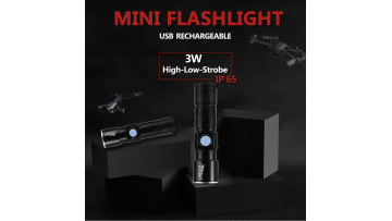 Mini USB Rechargeable Bike Bicycle LED Flashlight Waterproof1