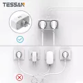 TESSAN EU Power Strip Socket with 2 USB Ports + 2 Sockets Travel Power Strip EU plug Overload protection Extension Sockets