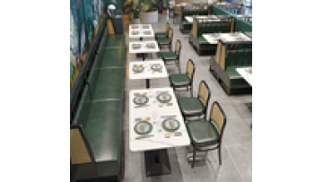 Hot Selling Commercial Furniture Cafe Bar Hamburger Shop KTV Club Wood Leather Sectional Couch Restaurant Sofa Seating Booth1