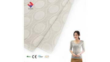 OEM Pointelle Knitted Fabric 65.5%Rayon 34.5%Polyester 80GSM Dyed 3D Jacquard Fabric for Baseshirt1