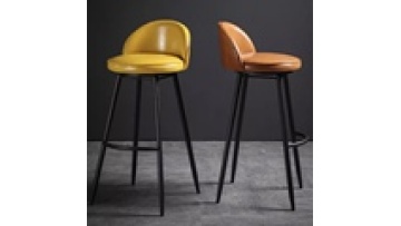 wholesale free sample household ironwork  Leather cushion home  bar dining kitchen restaurant  high bar chair1
