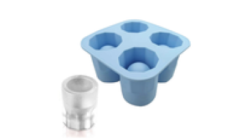 Reusable BPA free Non-sticky food grade silicone 4 cups ice cube tray mold ice shot glass for whisky1