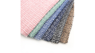 Recycled Custom Chane-style 340gsm 100% Polyester Check Woolen Boucle Knitted Tweed Fabrics for Coat1