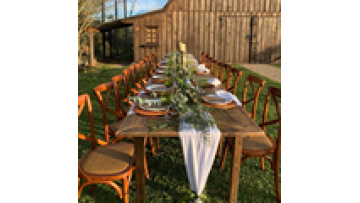 Factory Direct Products  Commercial Furniture Rectangle Shape Nature Wood Hotel Banquet  Folding  Wooden Outdoor Wedding Table1