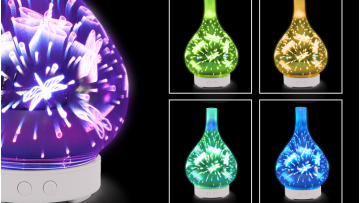 Hot new product 3D glass aroma diffuser spray household bedroom mute aroma diffuser humidifier fragrance diffuser1