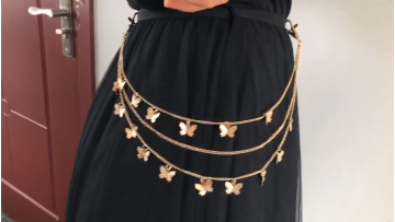 Whole sale Accessories Punk Tassel U-shaped Wild Body Chain Multilayer Chain Small Butterfly Pendant Waist Chain1
