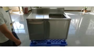 Single-bucket sink storage cabinet