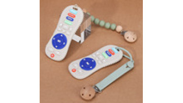 Wholesale BPA Free Remote Control Shape Soft Silicon Baby Chew Teether Teething Toys for Babies 2-4 Year1