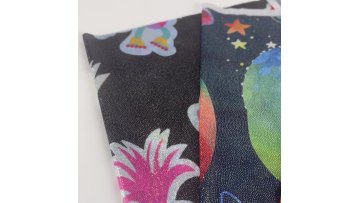 Stretch hot stamping metallic laser digital print custom fabric holographic for children1