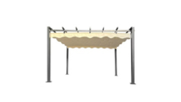 Garden Outdoor Courtyard Retractable Roof  Aluminium Grape Pavilion Pergola1