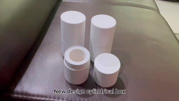 Custom cylindrical white paper box