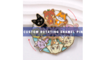 Custom Cartoon Rotate Christmas Enamel Pins Metal Lapel Custom 100 Enamel Pins  Best Enamel Pin Makers1