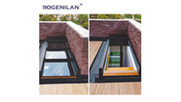 Modern style waterproof thermal insulation motorized sliding translation glass roof skylight for home1